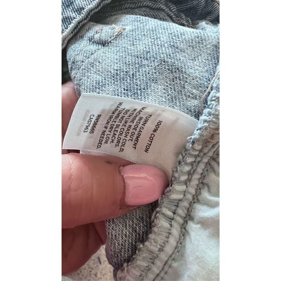 BP BLEACHED WASHED HIGH WAISTED DENIM JEAN SHORTS WOMENS SIZE 24 - Picture 14 of 14